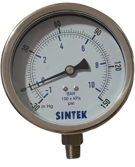 MANOMETRO TOTALMENTE INOXIDABLE 4″ INOX AMONIACO 40812416