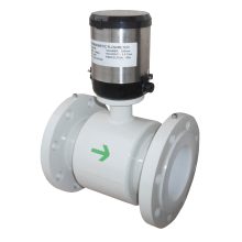 FLUJOMETRO ELECTROMAGNETICO ACERO CARBON DN100 4″ BRIDA DIN16 RECUBRIMIENTO CAUCHO ENDURECIDO CON BATERIA