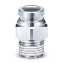 Conexión instantánea, acero inoxidable 316, conector macho – KQG2H KQG2H06-02S