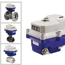 VALVULAS BOLA INOXIDABLE o PVC ROSCADA FLANCHADA CLAMP CON ACTUADOR ATEX ELECTRICO PROPRCIONAL O ON OFF 24VDC