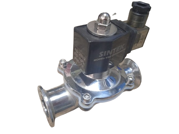 VALVULA SOLENOIDE INOXIDABLE SANITARIA SINTEK VSIC-50-316-24VDC